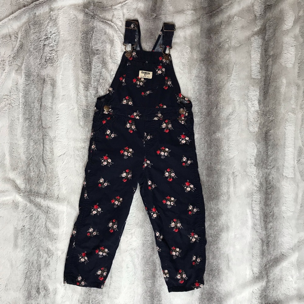 OshKosh B’gosh Overalls 3T Blue Floral